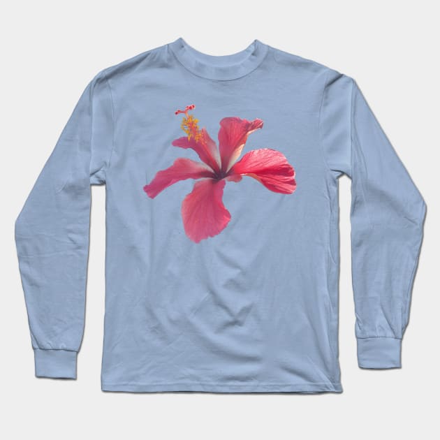 Tropical Hibiscus Long Sleeve T-Shirt by Sparkleweather